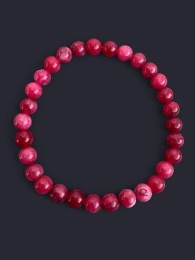 Quartz Gemstone Bead Bracelet 6mm